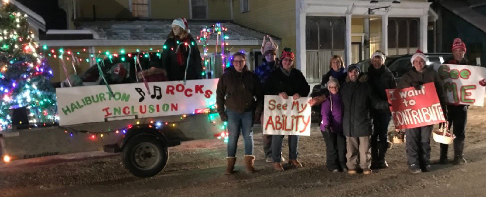 Float in the Santa clause parade